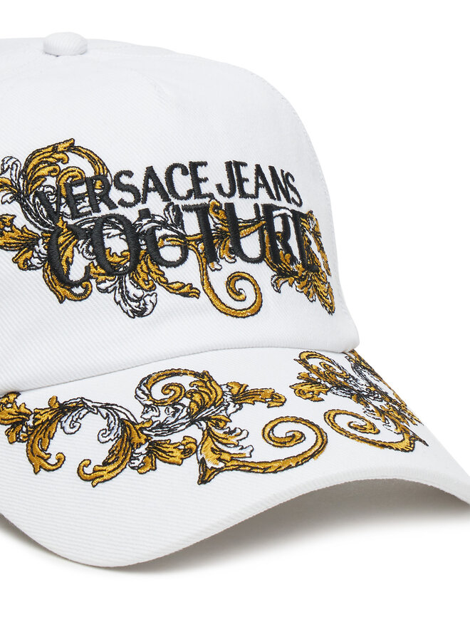 Versace Jeans Couture Шапка с козирка Versace Jeans Couture 78VAZK17 Бял