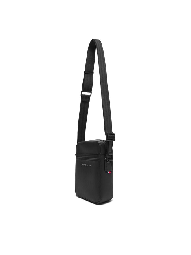 Tommy Hilfiger Τσαντάκι Tommy Hilfiger Th Business Leath Mini Reporter AM0AM13215 Μαύρο