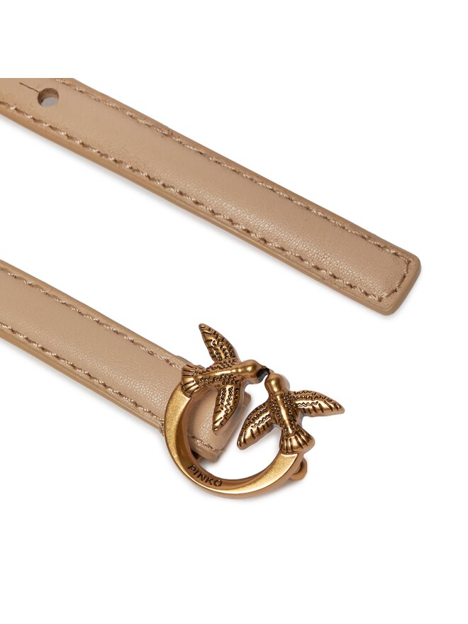 PINKO Opasek Pinko Love Berry H1 Belt PE 24 PLT01 102148 A0F1 Béžová