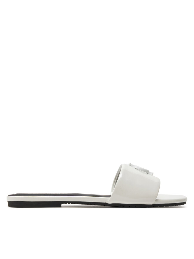 Calvin Klein Jeans Papucs Calvin Klein Jeans Flat Sandal Slide Mg Met YW0YW01348 Fehér