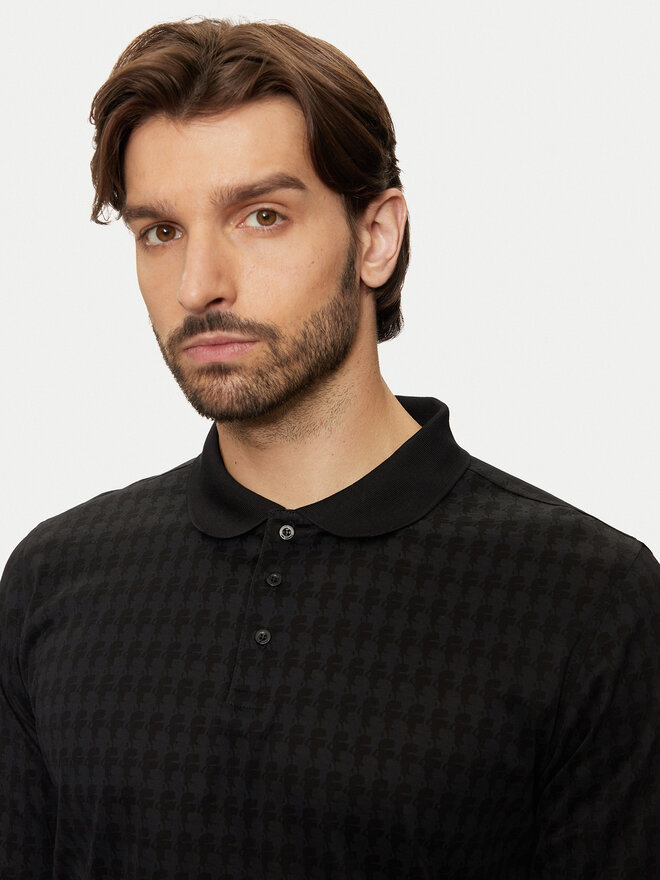 KARL LAGERFELD KARL LAGERFELD Polo 745009 544202 Μαύρο Regular Fit