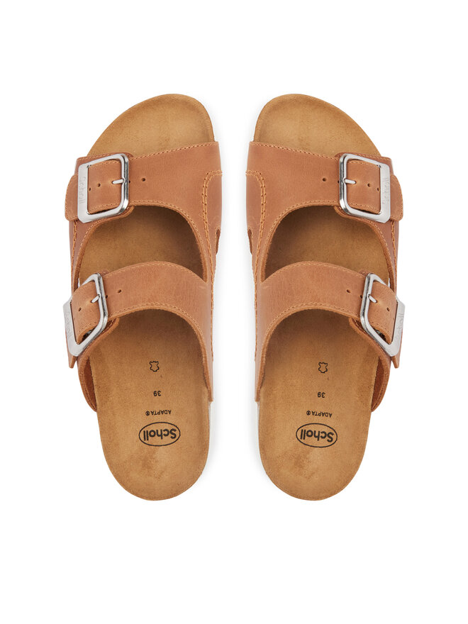 Scholl Pantoletten Scholl Moldava Wedge Ad MF23008 Braun