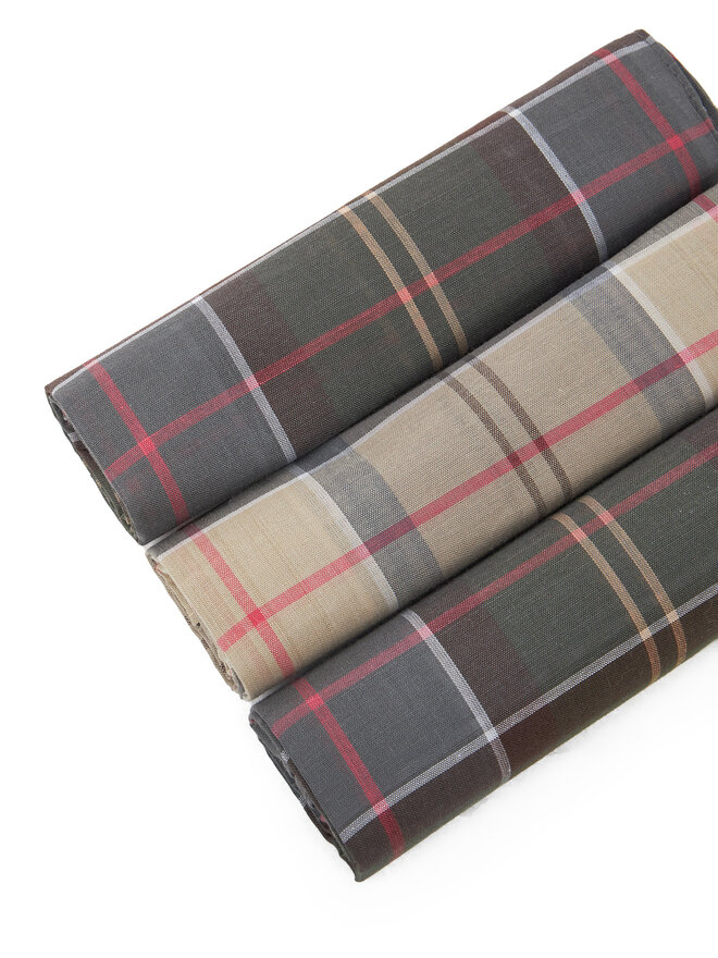 Barbour Zestaw 3 chusteczek Barbour MAC0010TA11 Zielony