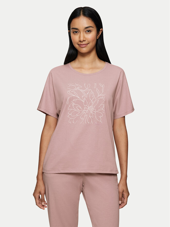 Triumph Triumph Zgornji del pižame Mix & Match 10218281 Roza Relaxed Fit