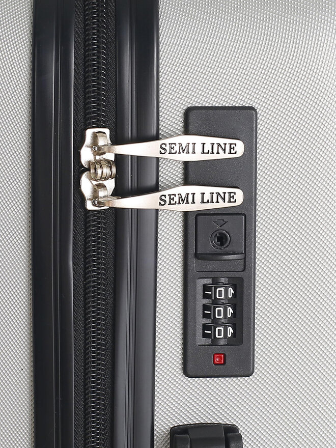 Semi Line Самолетен куфар за ръчен багаж Semi Line T5762-2 Сребрист