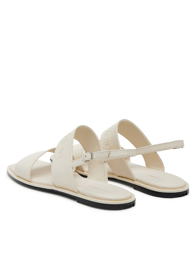 Calvin Klein Sandalen Calvin Klein Flat Sandal - He HW0HW02377 Écru