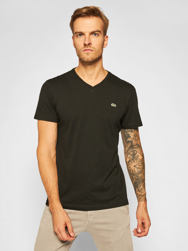 Lacoste Lacoste Marškinėliai TH2036 Juoda Regular Fit