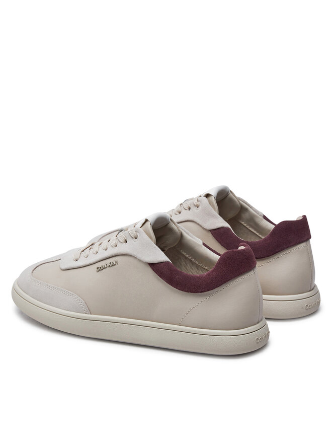Calvin Klein Sneakersy Calvin Klein Cupsole Lace Up - Lth Sue Mix HW0HW02435 Beżowy