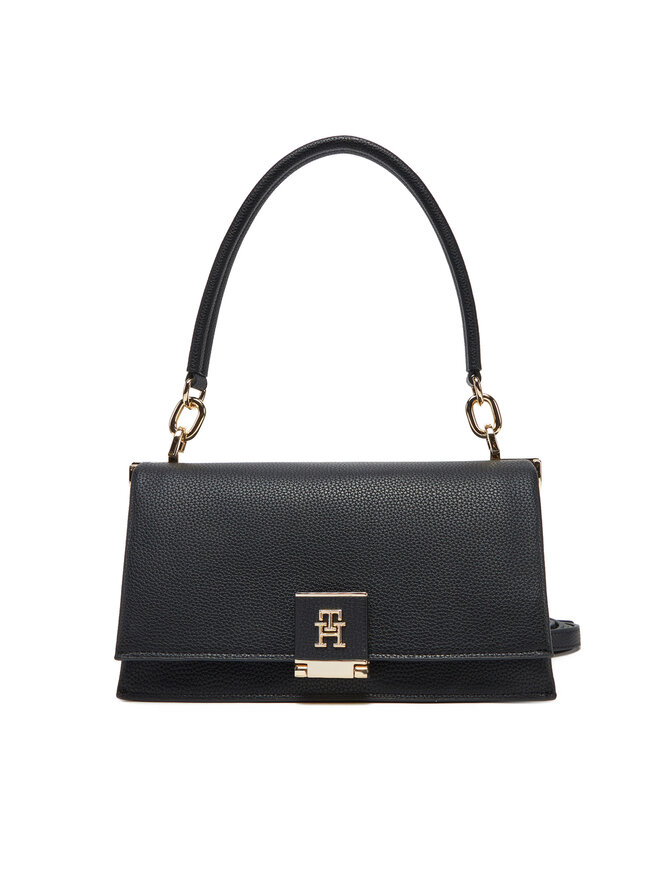 Tommy Hilfiger Handtasche Tommy Hilfiger Th Her Med Crossover AW0AW17216 Schwarz