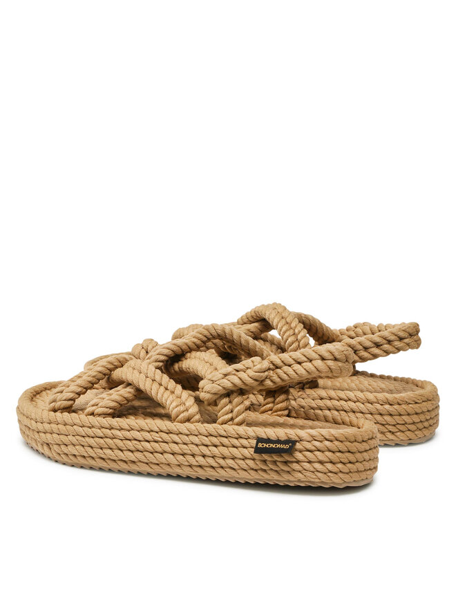 Bohonomad Sandalen Bohonomad Bodrum Platform BOD.0012.PRS Beige