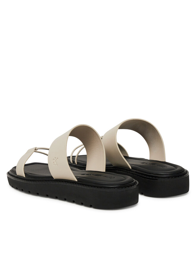 Calvin Klein Jeans Pantoletten Calvin Klein Jeans Rope Sandal Soft Lth Mg YW0YW01864 Écru