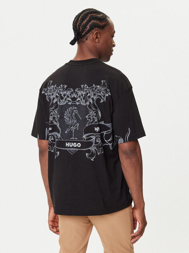 HUGO HUGO Camiseta Duarms 50542817 Negro Oversize