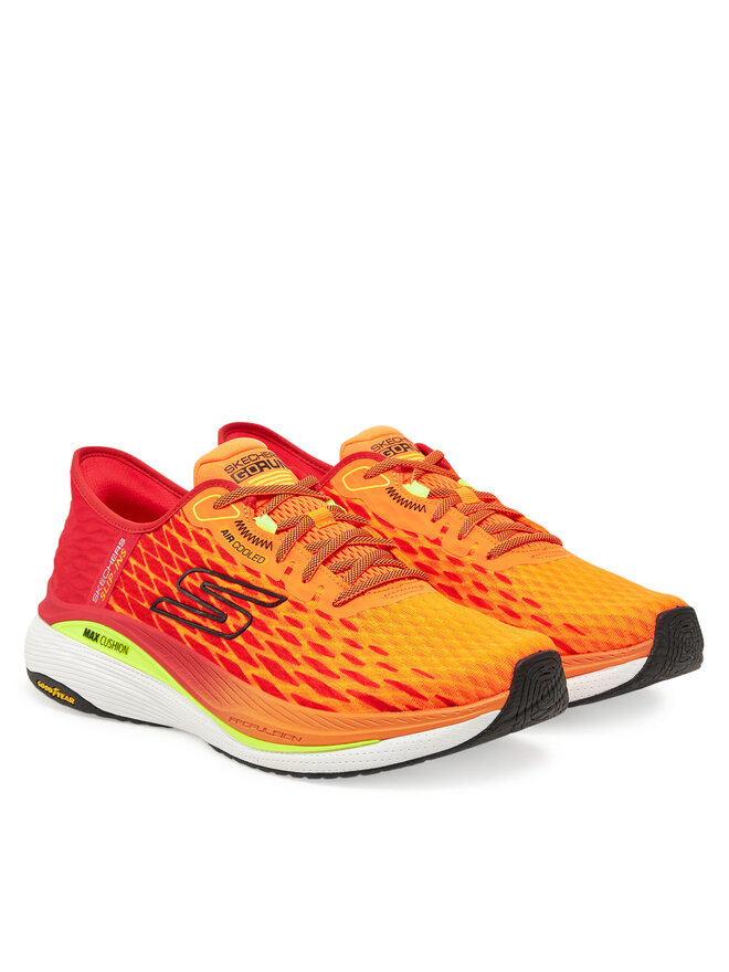 Skechers Buty do biegania Skechers Slip-Ins: Max Cushioning Propulsion - Vitality 220510/ORMT Pomarańczowy