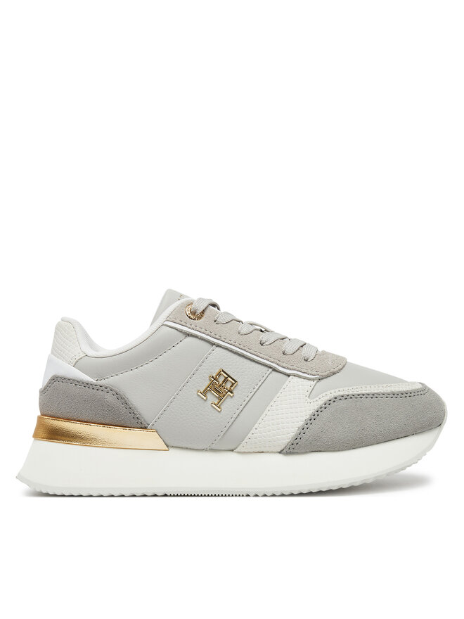 Tommy Hilfiger Sneakersy Tommy Hilfiger Th Fashion Runner FW0FW08475 Sivá