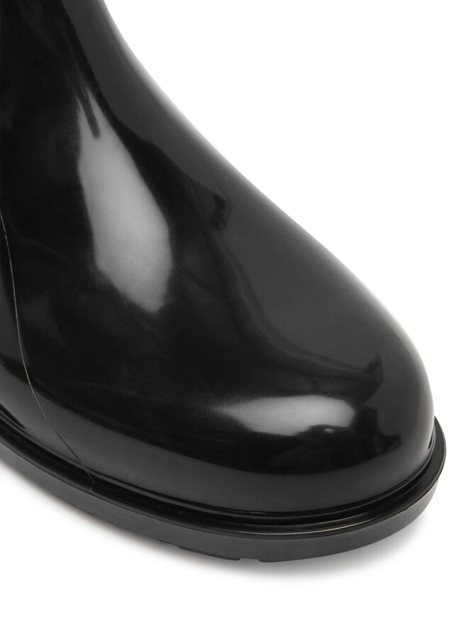 Tommy Hilfiger Gummistiefel Tommy Hilfiger Th Buckle Glossy Ankle Rain Boot FW0FW09543 Schwarz