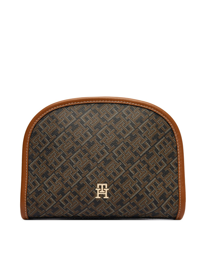 Tommy Hilfiger Kosmetiktasche Tommy Hilfiger Th Icon Washbag Mono Print AW0AW18927 Schwarz