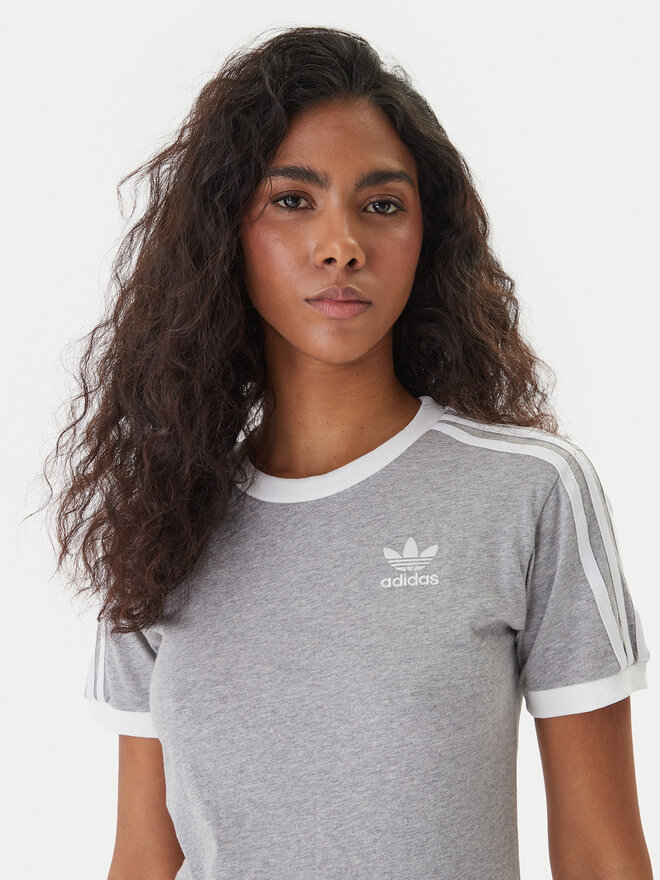 adidas adidas Футболка adicolor Classics 3-Stripes GN2909 Сірий Regular Fit
