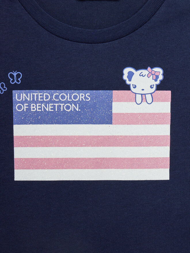 United Colors Of Benetton United Colors Of Benetton T-Shirt 3I1XG10D6 Dunkelblau Regular Fit
