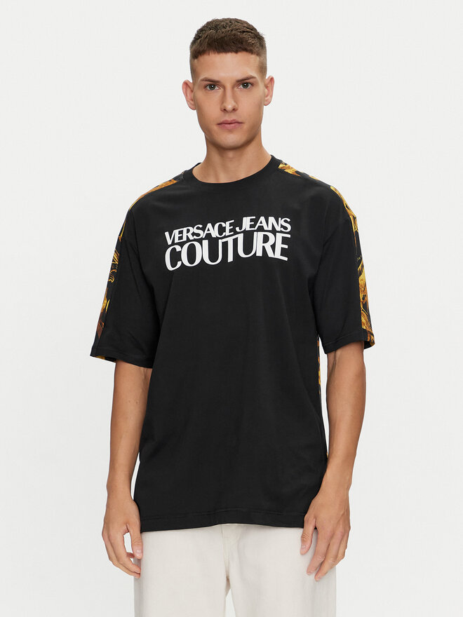 Versace Jeans Couture Versace Jeans Couture T-Shirt 76GAH613 Μαύρο Regular Fit