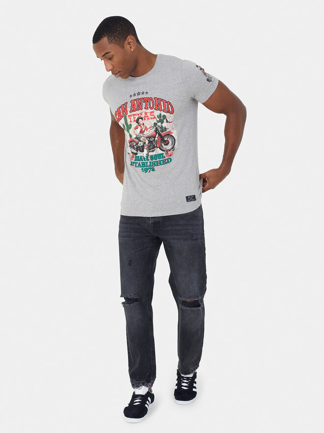 Brave Soul Brave Soul Camiseta MTS-149PINUP Gris Straight Fit