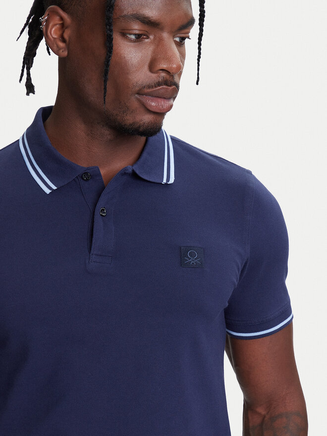 United Colors Of Benetton United Colors Of Benetton Poloshirt 3F9HU302E Dunkelblau Regular Fit