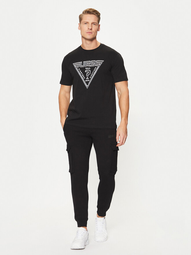 Guess Guess Marškinėliai Z5RI12 J1314 Juoda Regular Fit