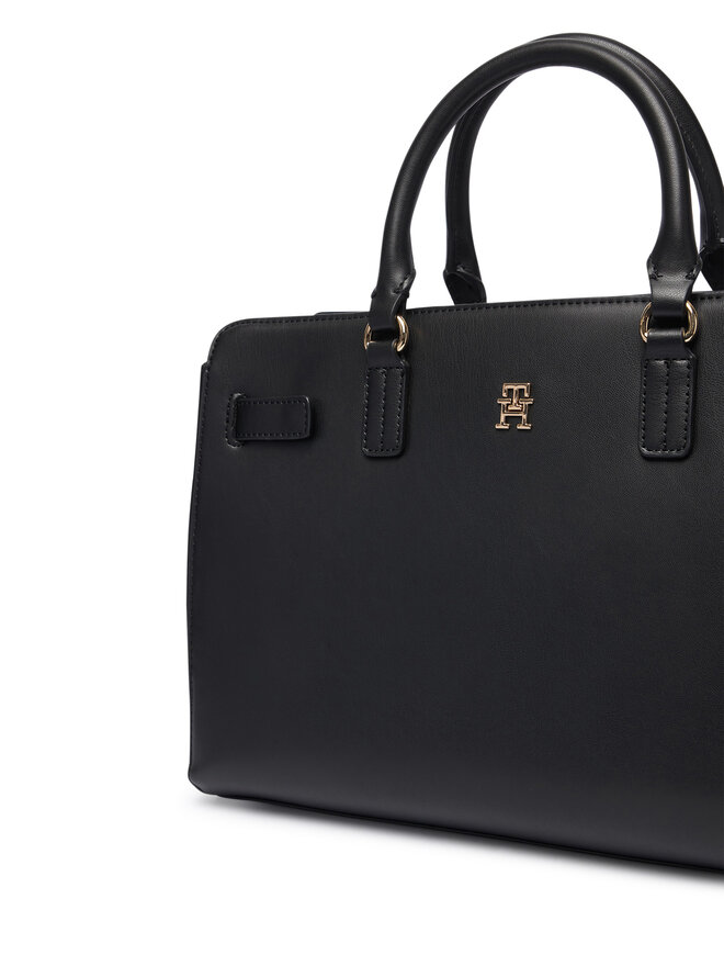 Tommy Hilfiger Handtasche Tommy Hilfiger Th Joy Satchel AW0AW19067 Schwarz