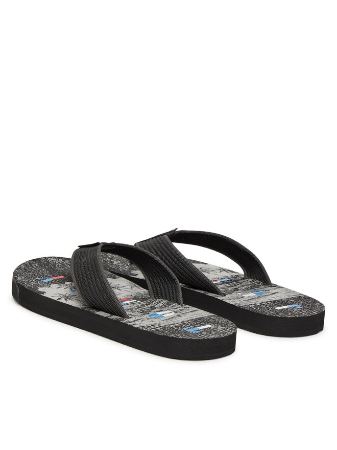 Tommy Jeans Zehentrenner Tommy Jeans Tjm Elevated Beach Sandal EM0EM01561 Schwarz