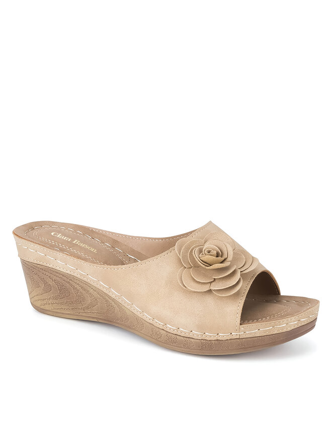 Clara Barson Pantoletten Clara Barson WYL05010-29 Beige