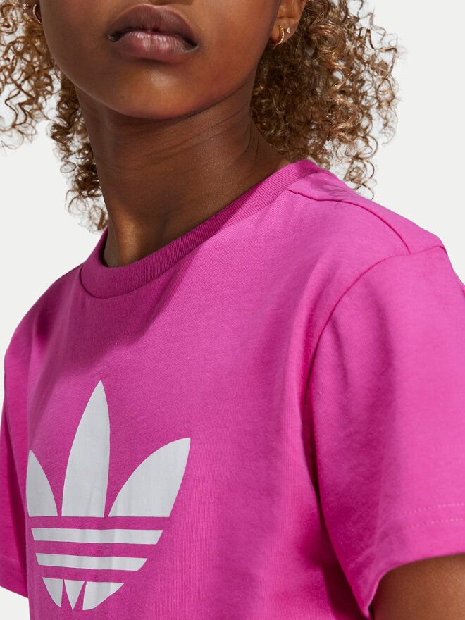 adidas adidas Marškinėliai adicolor Trefoil IY7419 Rožinė Regular Fit