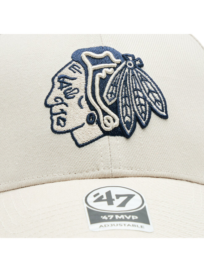 47 Brand Καπέλο Jockey 47 Brand NHL Chicago Blackhawks '47 MVP SNAPBACK H-MVPSP04WBP-BN Εκρού