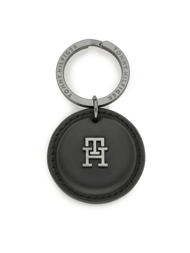 Tommy Hilfiger Schlüsselanhänger Tommy Hilfiger Th Modern Leather Key Fob AM0AM11439 Schwarz