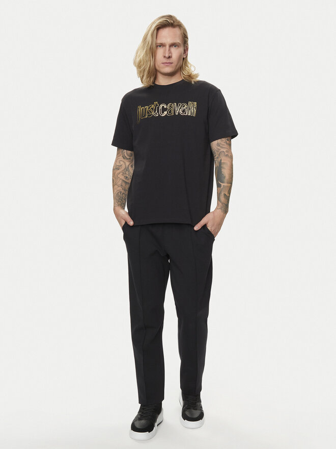 Just Cavalli Just Cavalli T-Shirt 76OAHG15 Μαύρο Regular Fit