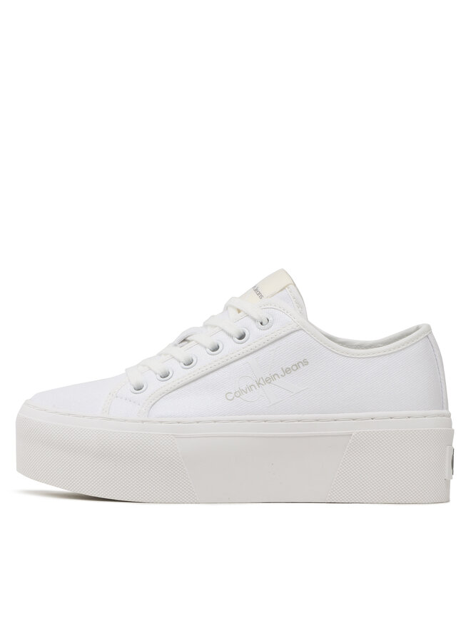 Calvin Klein Jeans Гуменки Calvin Klein Jeans Cupsole Flatform Ny Preal Wn YW0YW01221 Бял
