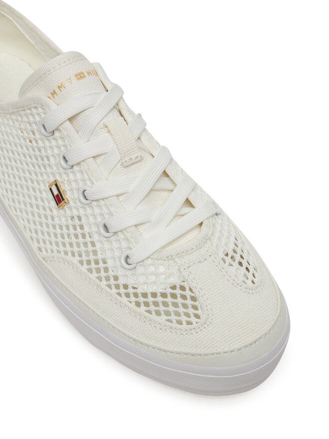 Tommy Hilfiger Sneakersy Tommy Hilfiger Th Open Mesh Vulc Sneaker FW0FW08684 Biały