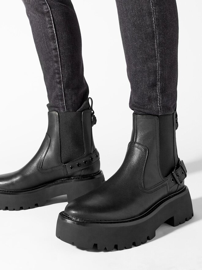 Kurt Geiger Ghete Jodhpur Kurt Geiger 225-Matilda Chelsea Boot 655000109 Negru