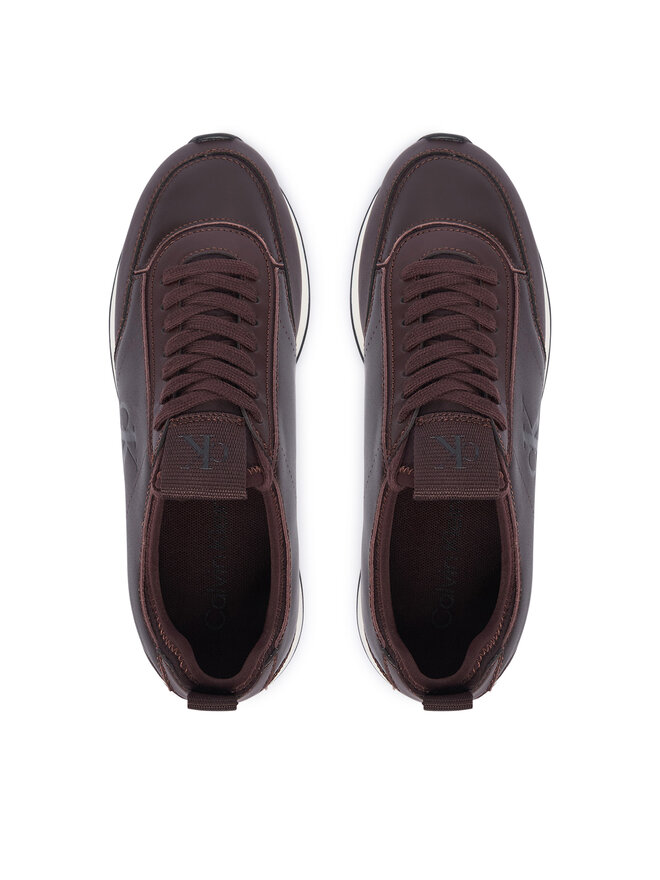 Calvin Klein Sneakers Calvin Klein Retro Runner Sock Panl Lth Neo HW0HW03118 Dunkelrot