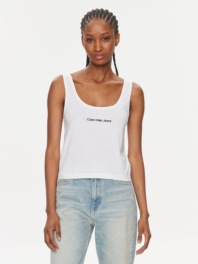 Calvin Klein Jeans Calvin Klein Jeans Felső Institutional J20J221064 Fehér Slim Fit