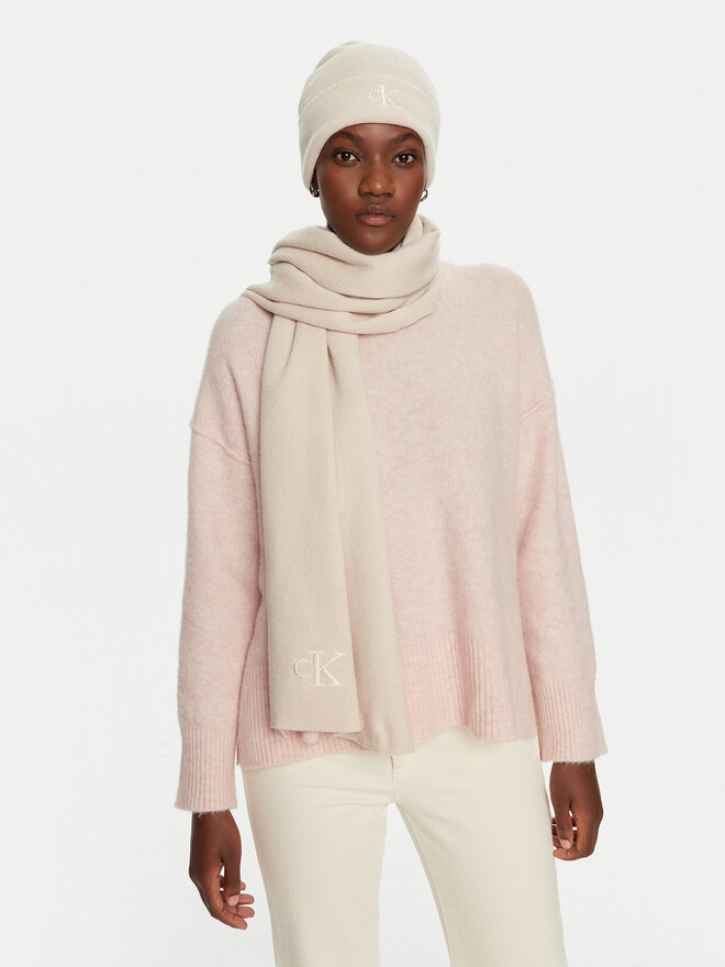 Calvin Klein Набір Шарф і Шапка Calvin Klein K60K612666 Бежевий