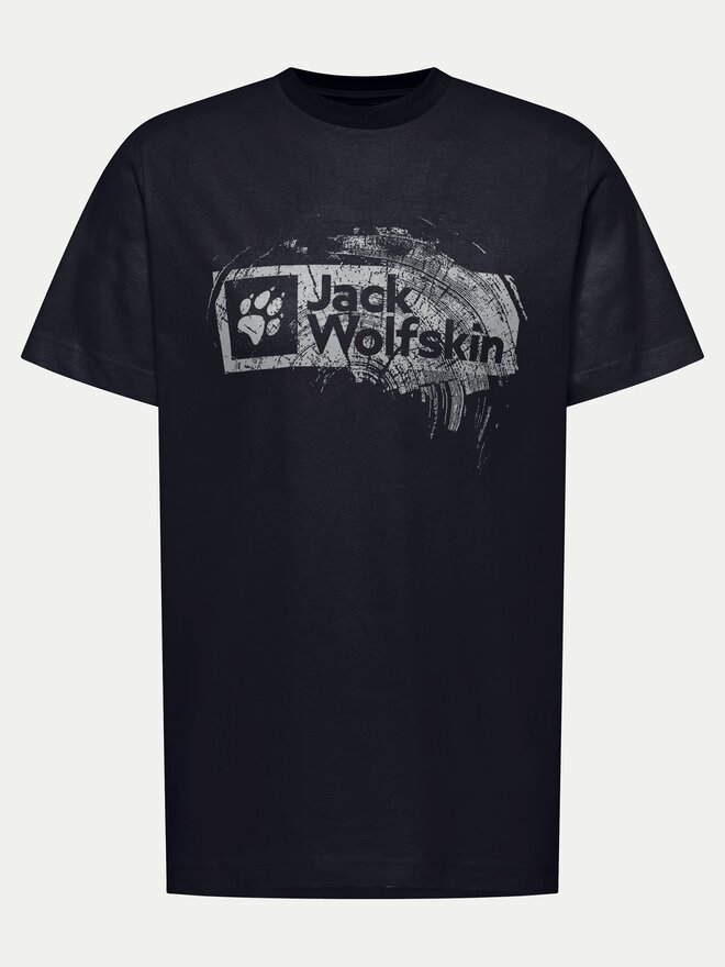Jack Wolfskin Jack Wolfskin Marškinėliai Brand T A64116 Tamsiai mėlyna Regular Fit