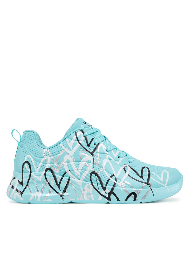 Skechers Sneakersy Skechers Uno Lite - Heart of Hearts 177977/TURQ Turkusowy