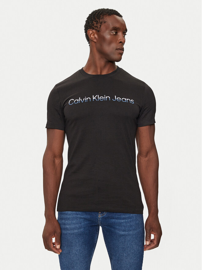 Calvin Klein Jeans Calvin Klein Jeans T-Shirt Two Tone Institutional J30J325676 Μαύρο Regular Fit