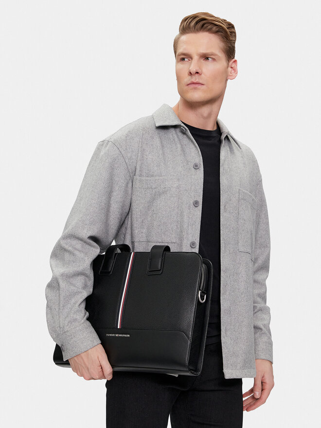 Tommy Hilfiger Brašna na notebook Tommy Hilfiger Th Central Slim Computer Bag AM0AM11781 Černá