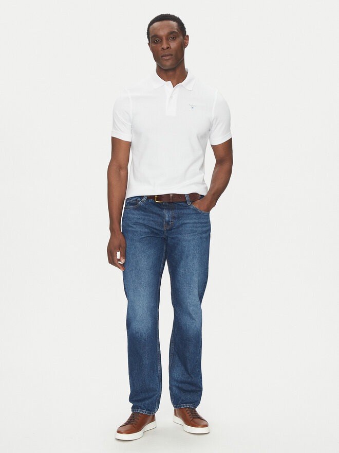 Barbour Barbour Poloshirt Original Sports MML0358WH11 Weiß Tailored Fit