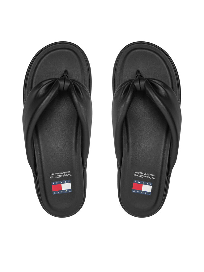 Tommy Jeans Zehentrenner Tommy Jeans Tjw Wedge Sandal EN0EN02457 Schwarz