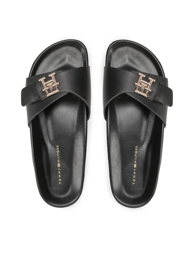 Tommy Hilfiger Pantoletten Tommy Hilfiger Th Mule Sandal FW0FW07134 Schwarz