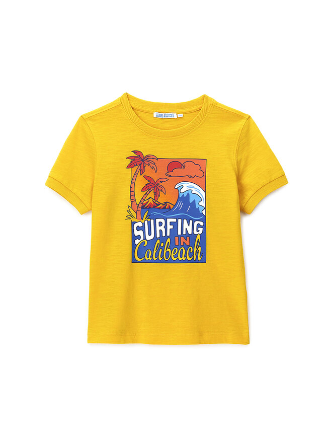 Original Marines Original Marines Camiseta DFP2211CM Amarillo Regular Fit