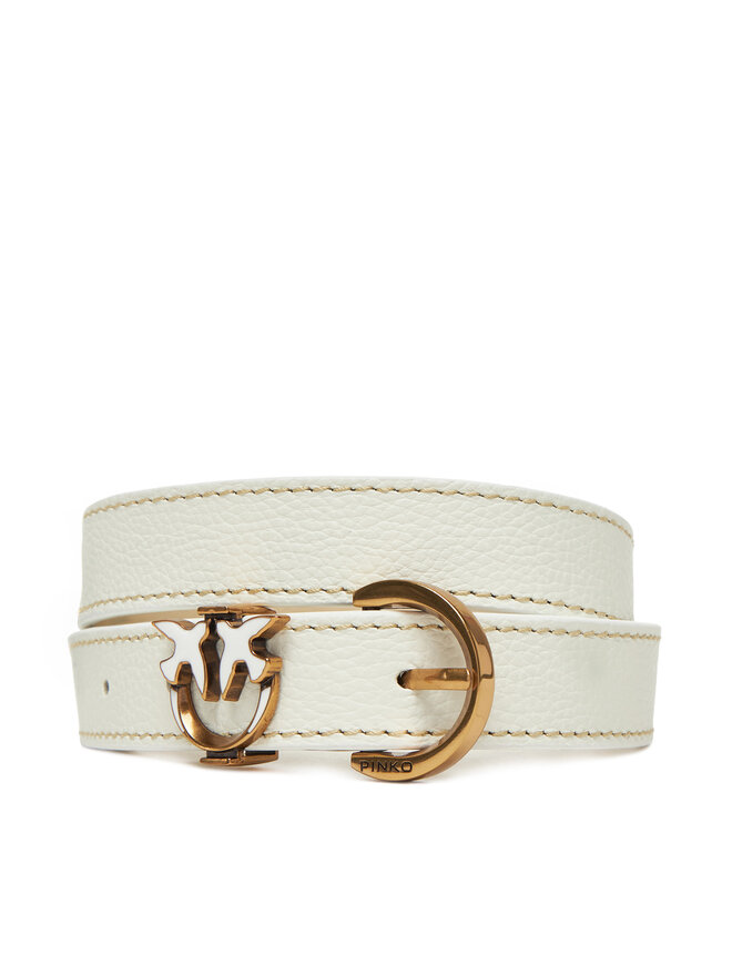 PINKO Dámsky opasok PINKO Tamboril H2.5 Belt 102820 A158 Biela