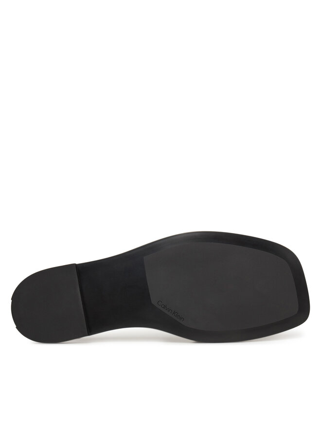 Calvin Klein Pantoletten Calvin Klein Flat Slide W/Ck Hw Big - Lth HW0HW02482 Braun