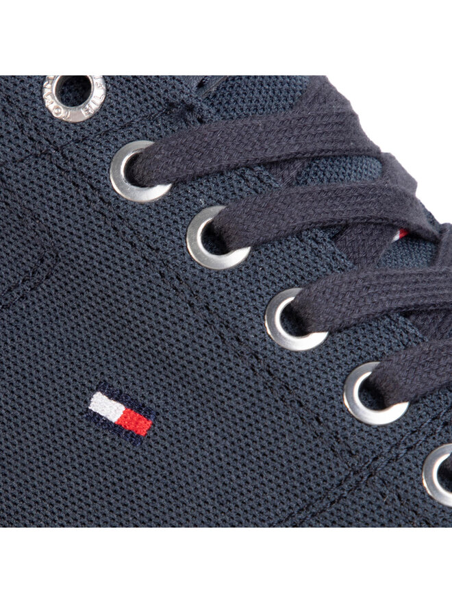 Tommy Hilfiger Sneakers aus Stoff Tommy Hilfiger Seasonal Textile Sneaker FM0FM02687 Dunkelblau